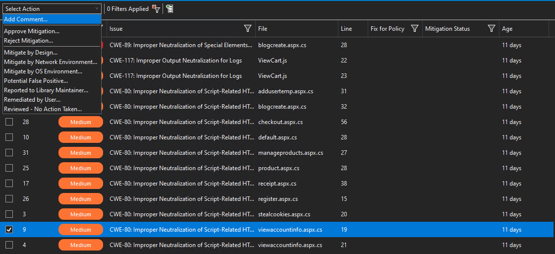 Run a scan and view results Visual Studio (New) | Veracode Docs